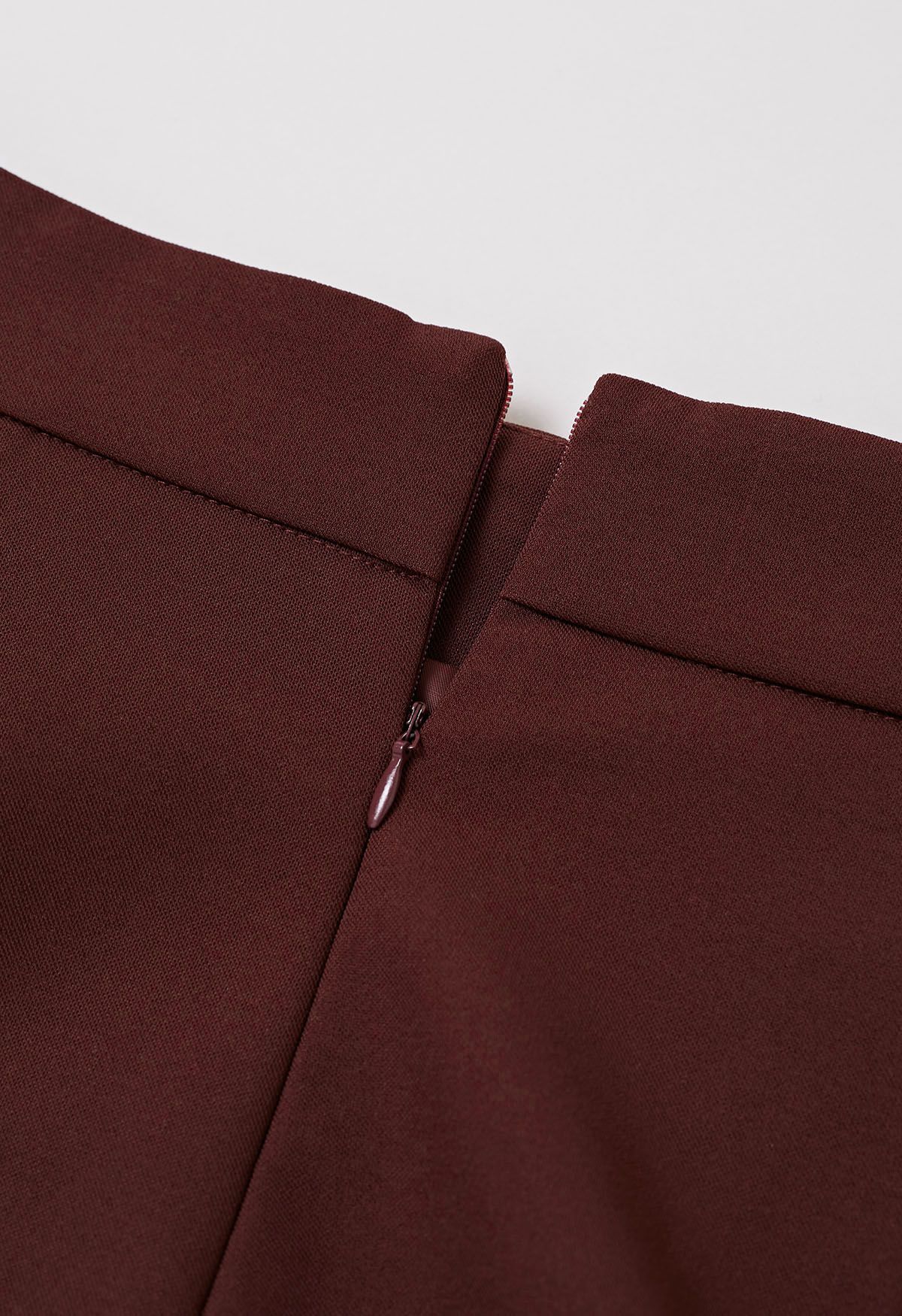 Statement Bowknot Flap Mini Skorts in Burgundy