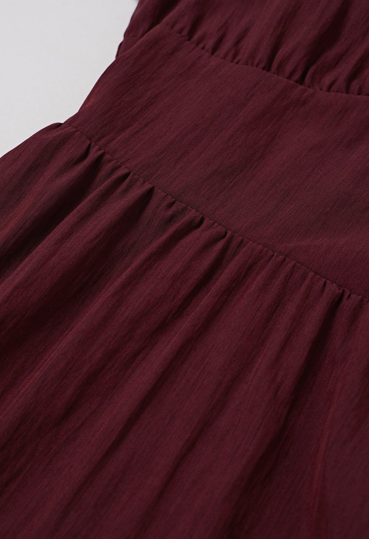 Stunning Bowknot Cutout Midi Dress in Burgundy