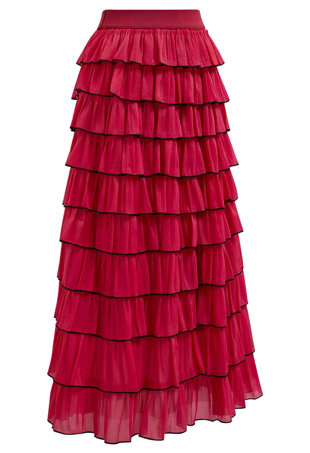 Maxi tiered ruffle skirt best sale