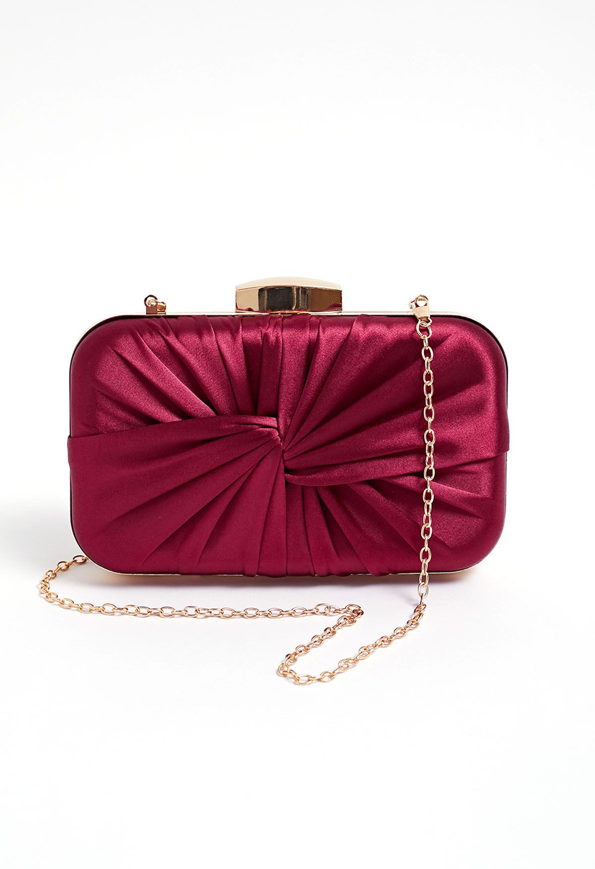 Red satin clutch deals