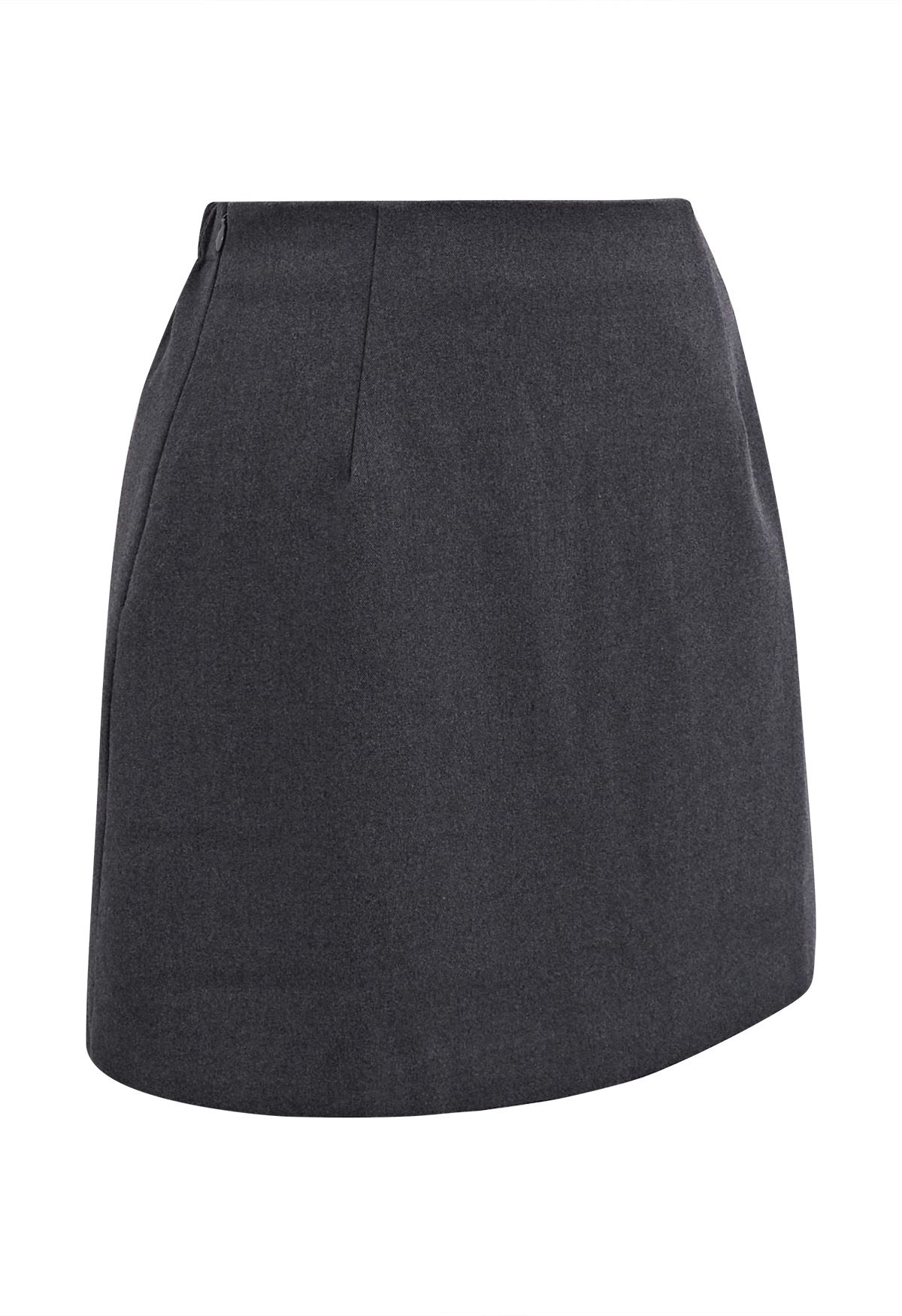 Timelessly Stylish Mini Bud Skirt in Smoke