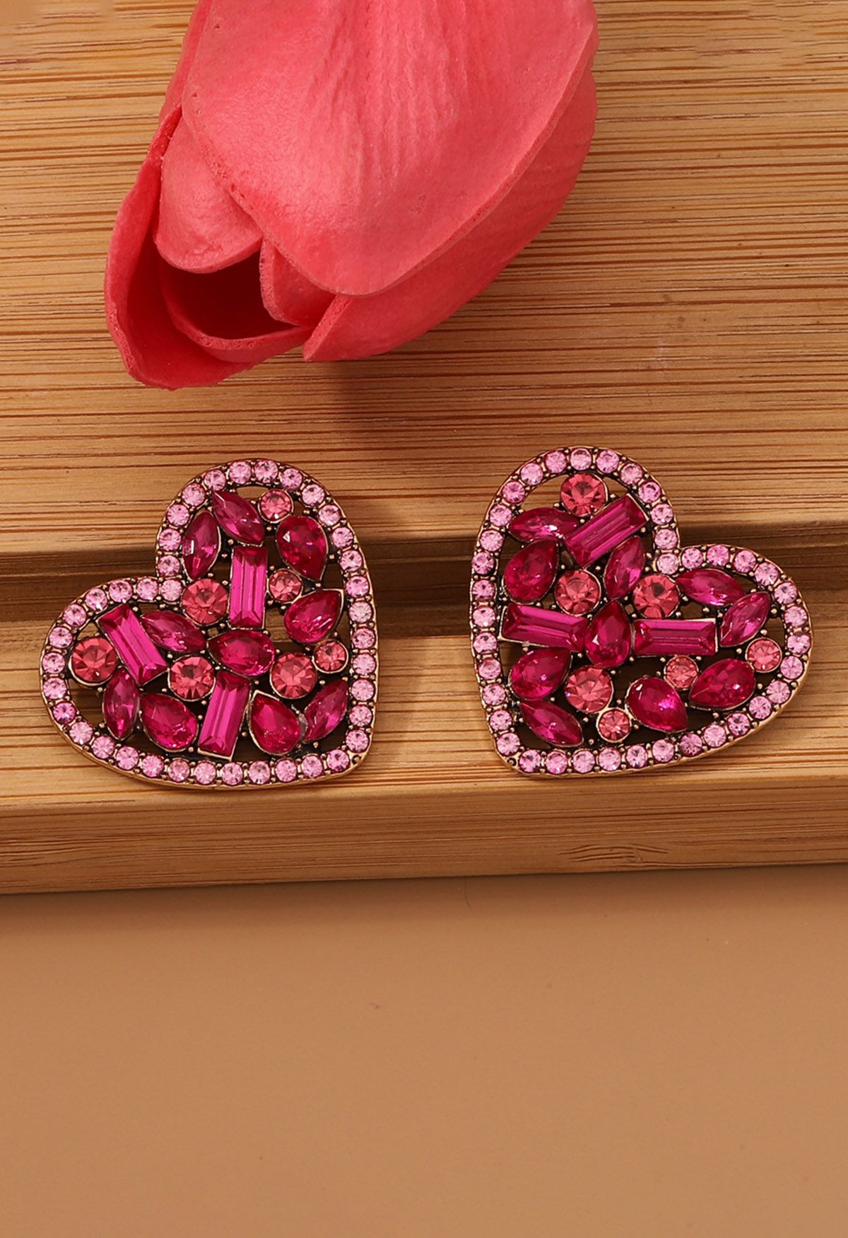 Romantic Hollow Out Heart Earrings