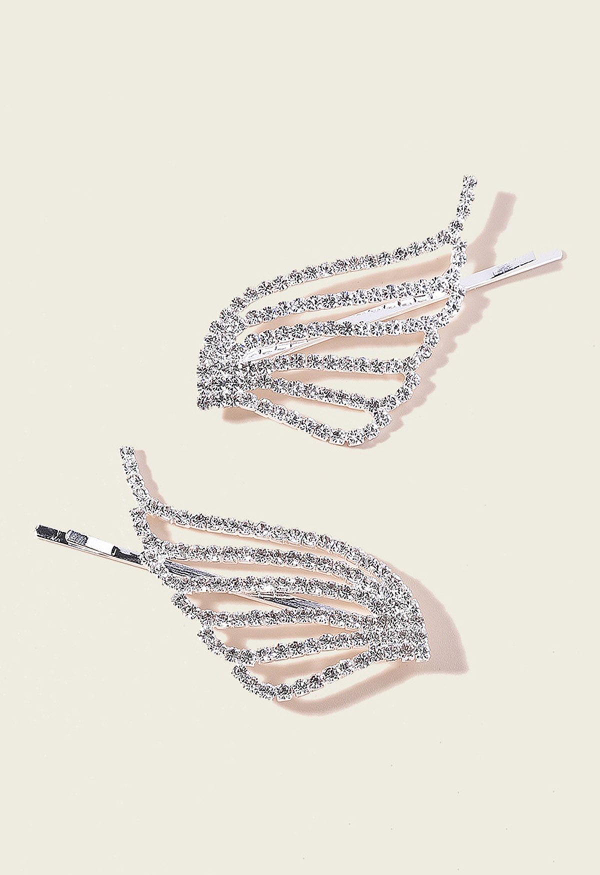 2-Pack Crystal Wing Bobby Pins