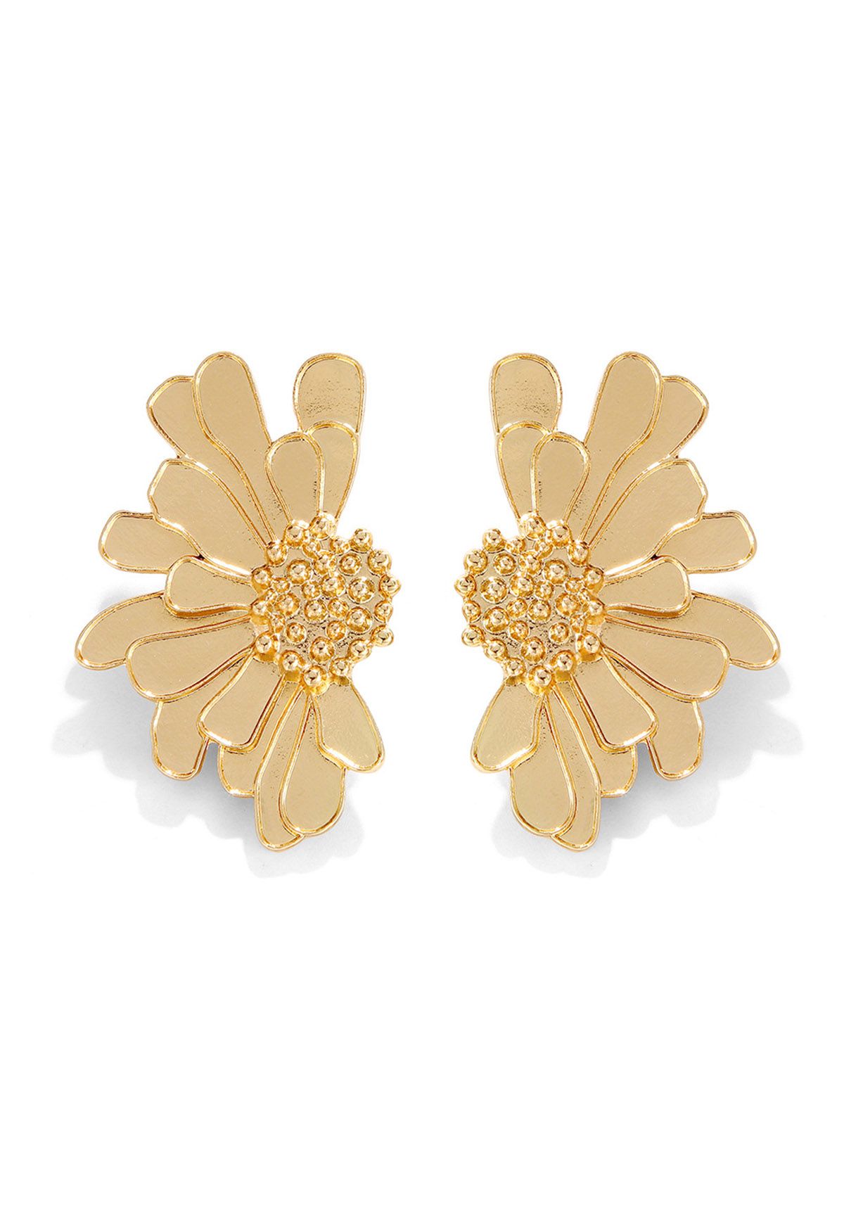 Golden Floral Earrings