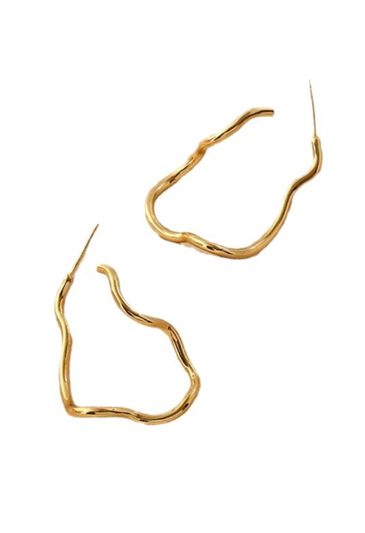 Irregular Metal Stripe Earrings