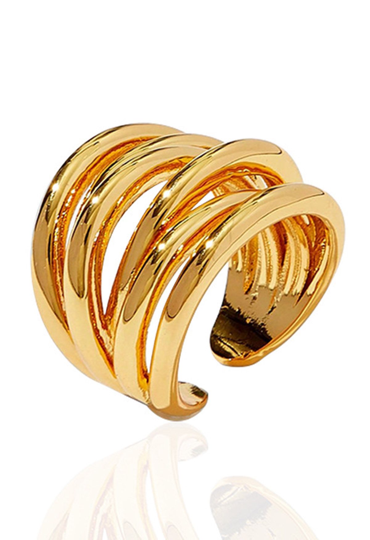 Retro Multi-Layered Open Ring