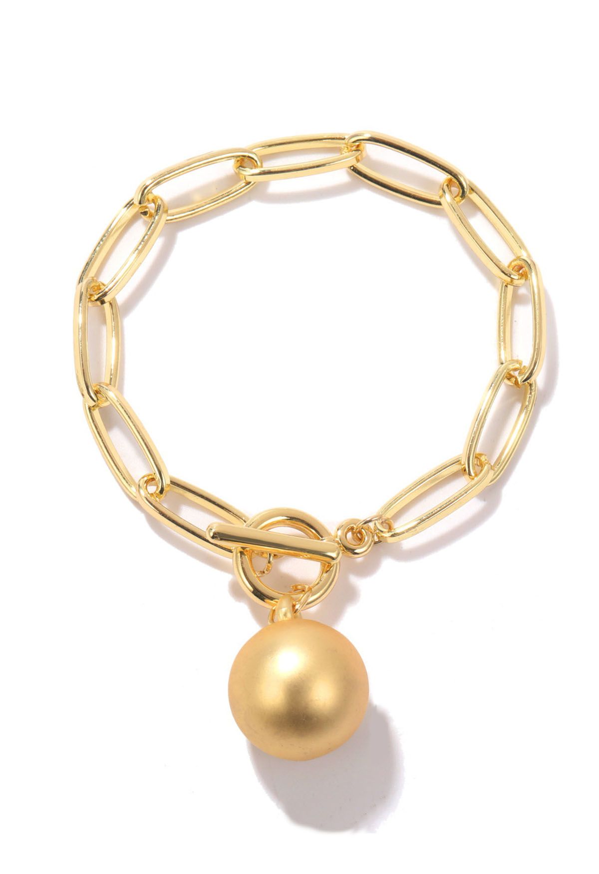 Golden Pearl Chain Bracelet