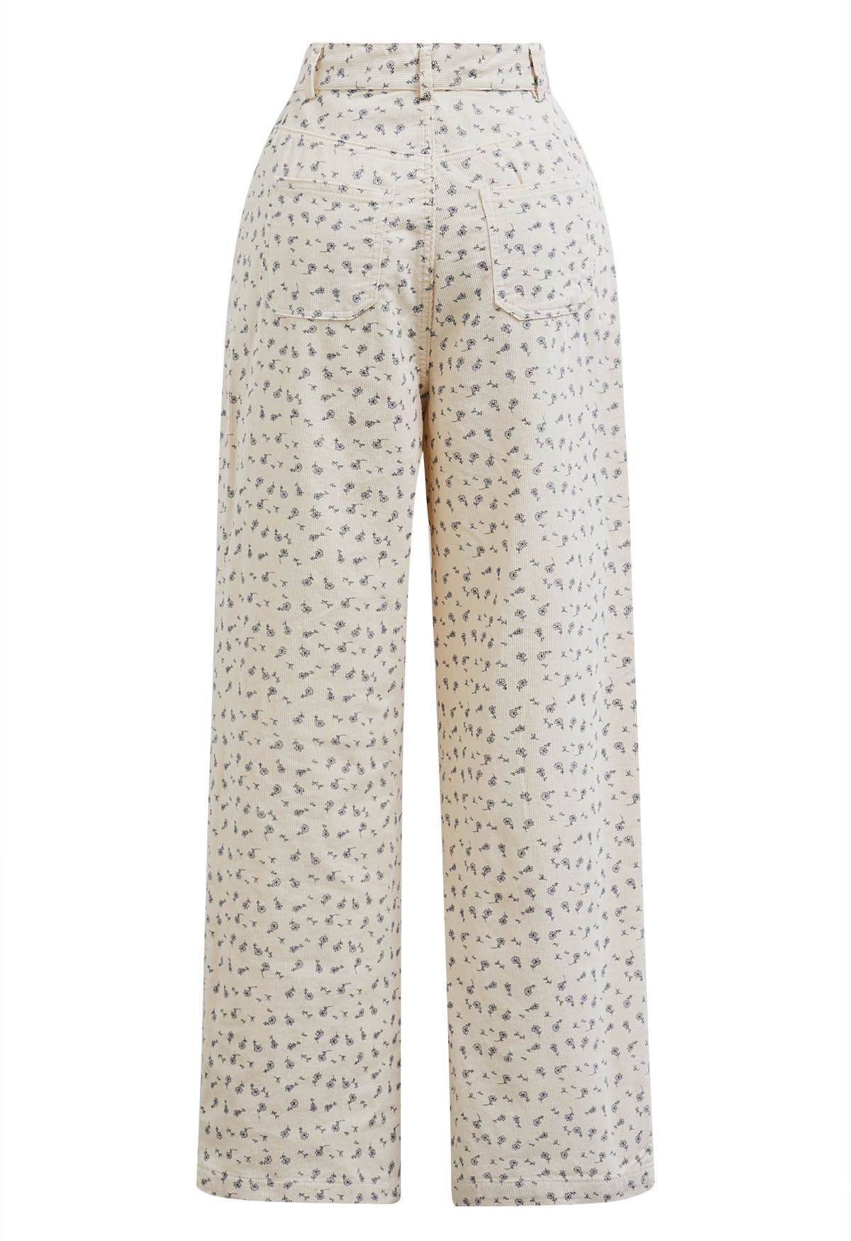 Cutie Floret Printed Pocket Straight Leg Pants