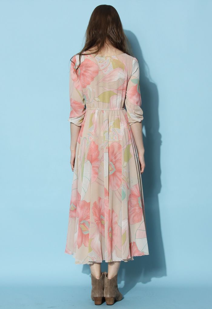 Buy Spring Blooming Floral Maxi Dress by Designer Paulmi & Harsh