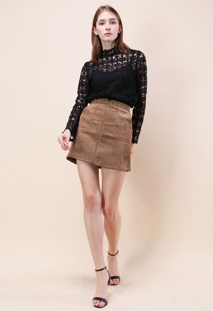 Fashion Devotion Bud Skirt in Tan - Retro, Indie and Unique Fashion