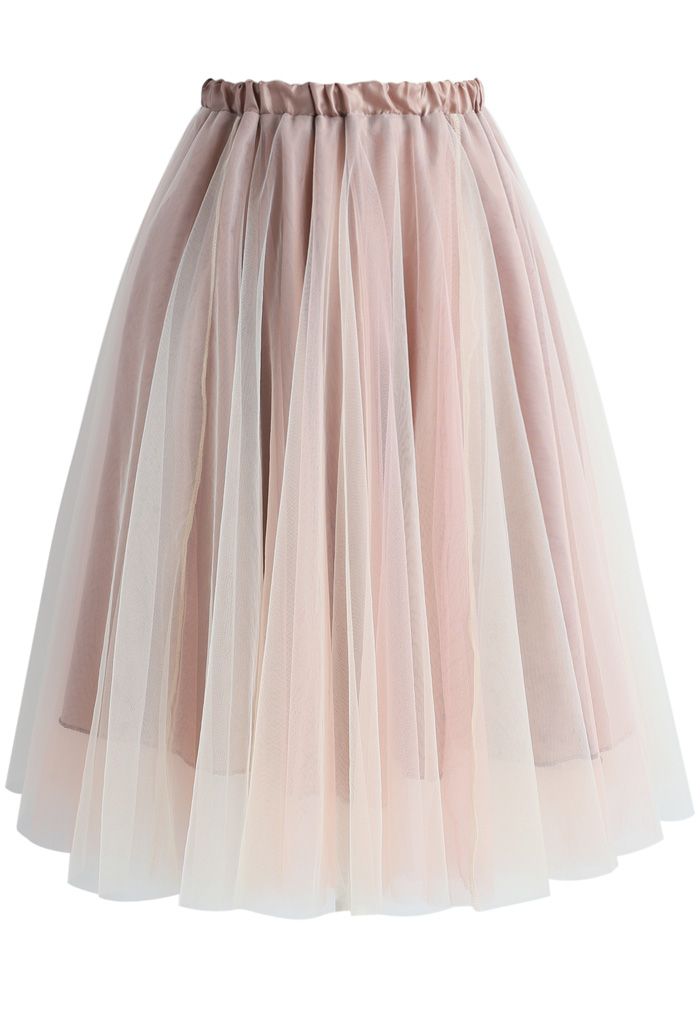 Amore Mesh Tulle Skirt in Taupe - Retro, Indie and Unique Fashion