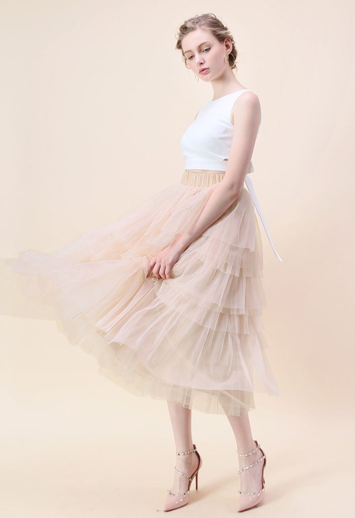 Chicwish - Swooning? We get it! This layered tulle skirt in a confectionary  pink has us head over heels in love. Whatisstyle_ @whatisstyle_ Shop the  skirt:  Skirts collection