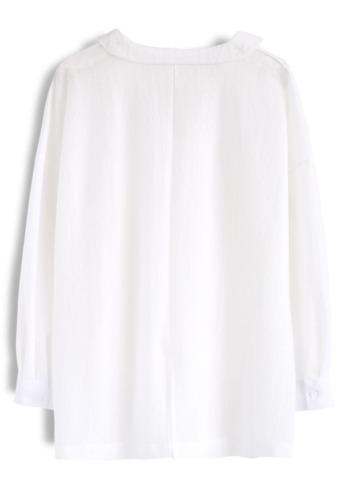Pure Mind Smock Top in White - Retro, Indie and Unique Fashion