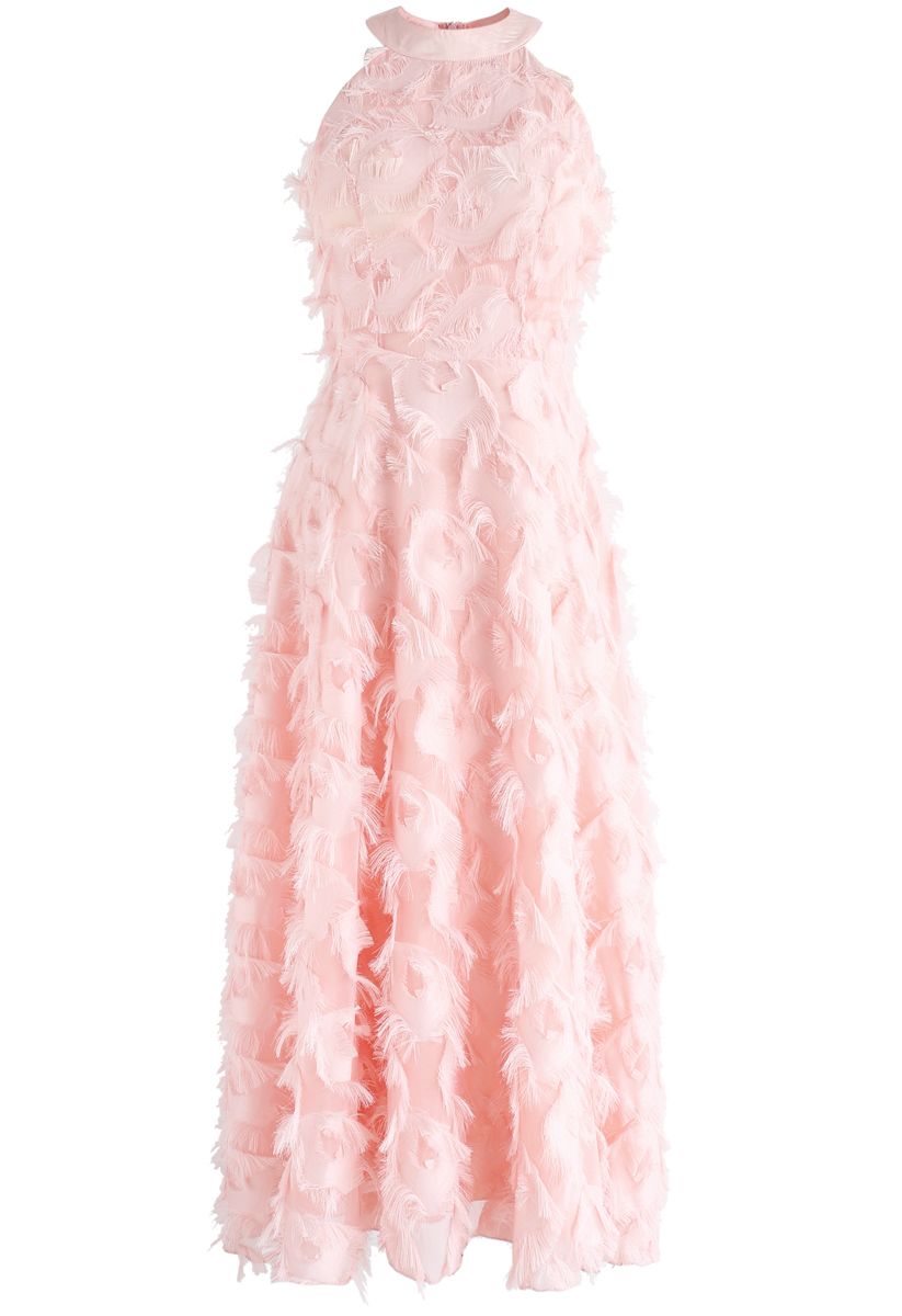 pink tassel dress