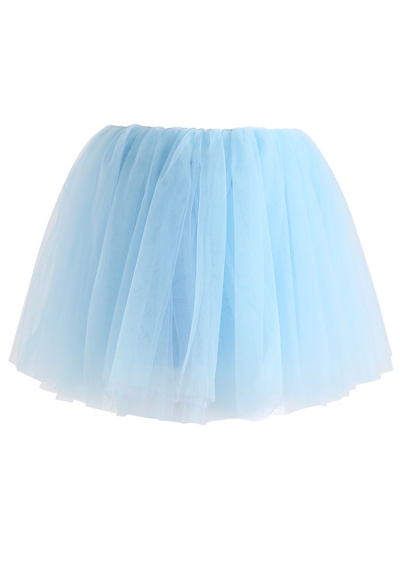 mesh skirt blue