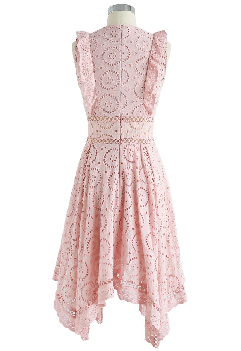 A Divine Dream Floral Eyelet Dress in Pink - Retro, Indie and Unique ...