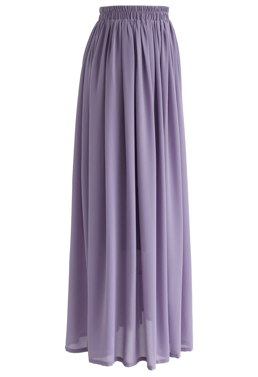 lilac maxi skirt