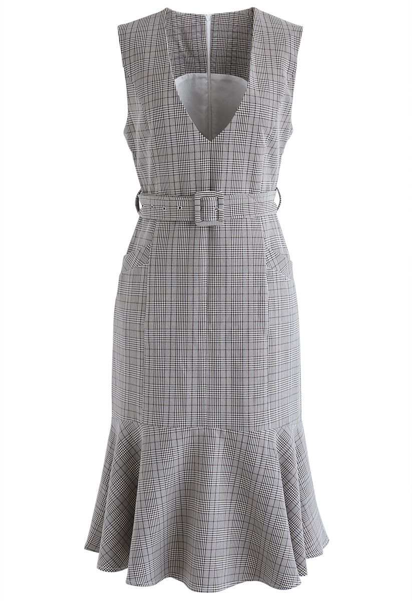 Sweetest Soul Tartan Frilling Sleeveless Dress 