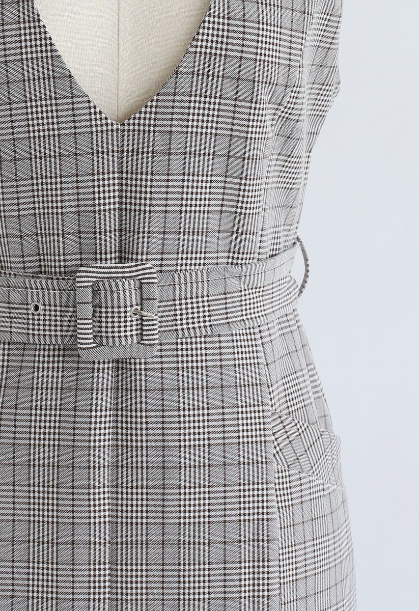 Sweetest Soul Tartan Frilling Sleeveless Dress 