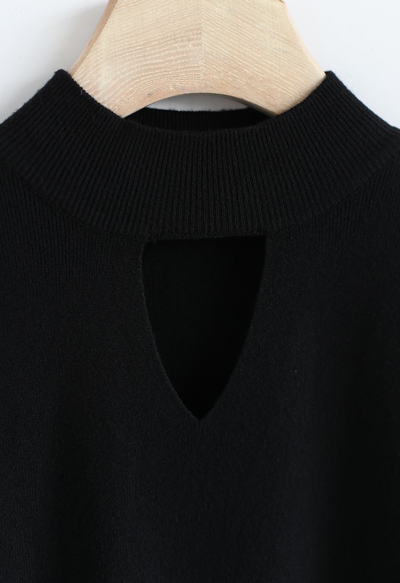 Dreamy Pearls Bubble Sleeves Knit Top in Black - Retro, Indie and ...