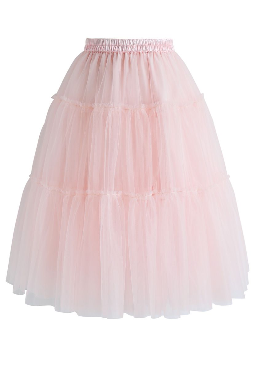 Chicwish - Swooning? We get it! This layered tulle skirt in a confectionary  pink has us head over heels in love. @shoptini Shoptini Shop the skirt:   Shop the top