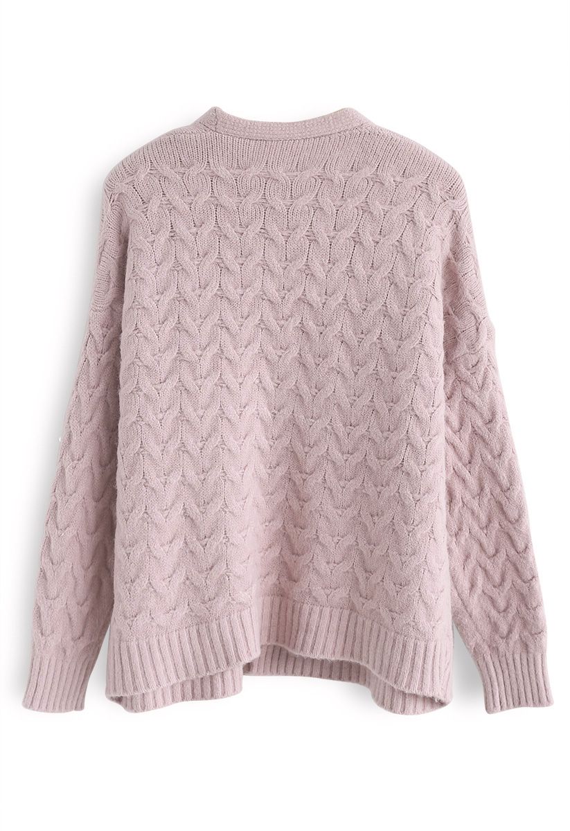 Looking at the Shining Pearls Knit Cardigan in Pink - Retro, Indie and ...