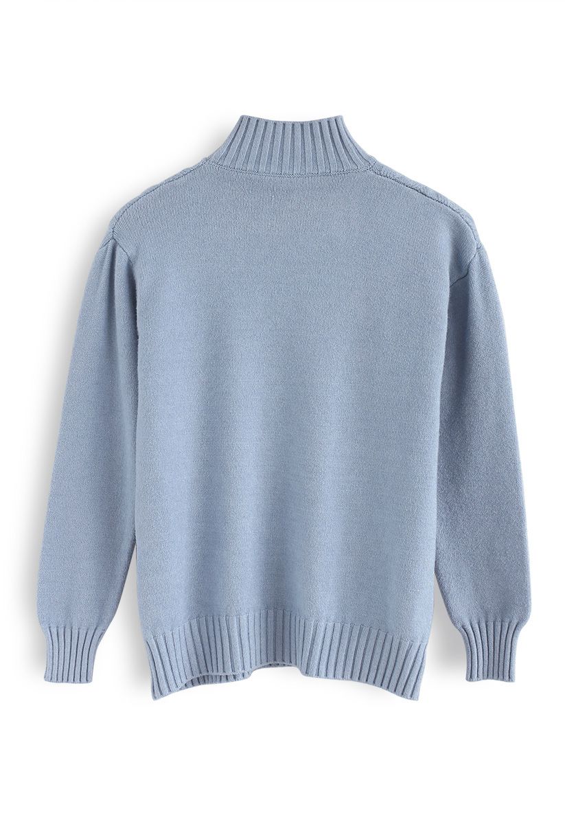 Automatic Love Knit Sweater in Blue - Retro, Indie and Unique Fashion