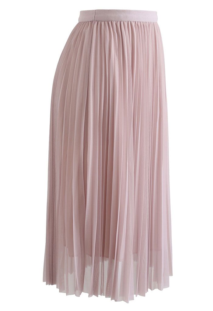 Call out Your Name Pleated Mesh Skirt in Pink - Retro, Indie and Unique ...