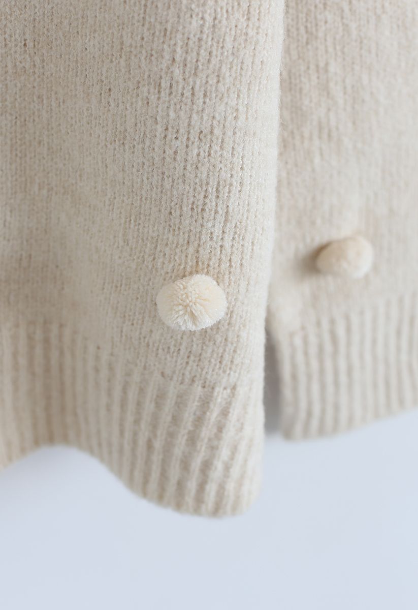 The Pretty One Yarn Balls Sweater in Cream - Retro, Indie and Unique ...