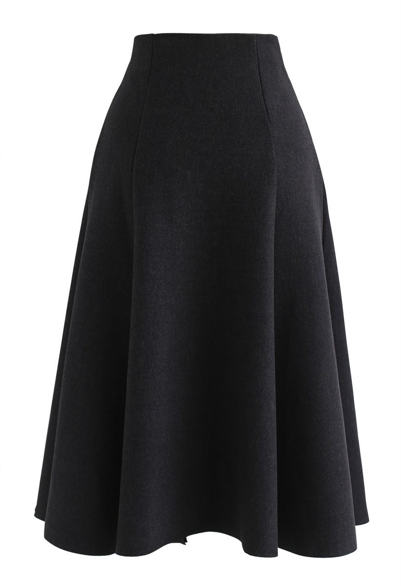 Everyday Breeze A-Line Skirt in Black