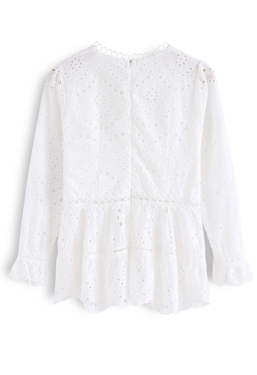 Enchanting Dreams Embroidered Eyelet Top