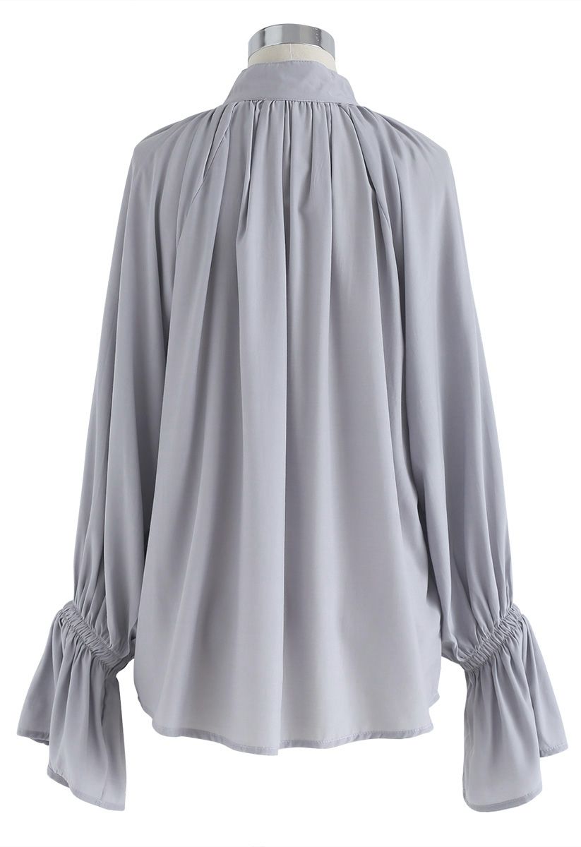 Up Together Smock Top in Dusty Blue - Retro, Indie and Unique Fashion