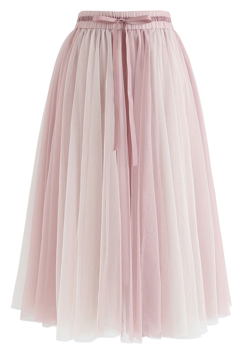 Amore Mesh Tulle Skirt in Pink - Retro, Indie and Unique Fashion