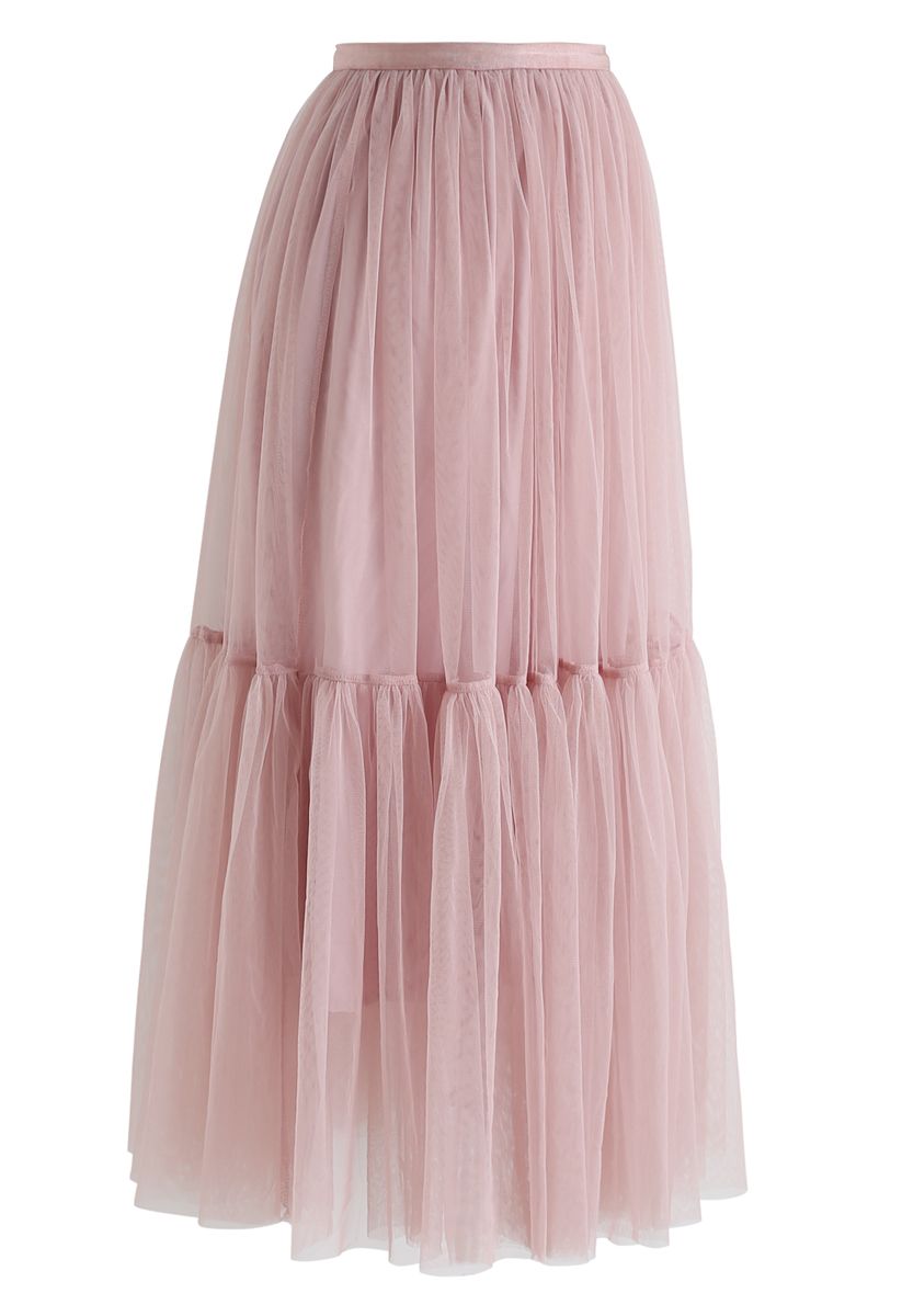 Can't Let Go Mesh Tulle Skirt in Pink - Retro, Indie and Unique Fashion