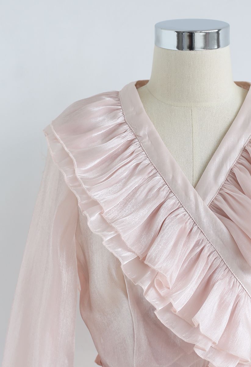 Close to Dream Tiered Ruffle Top in Pink