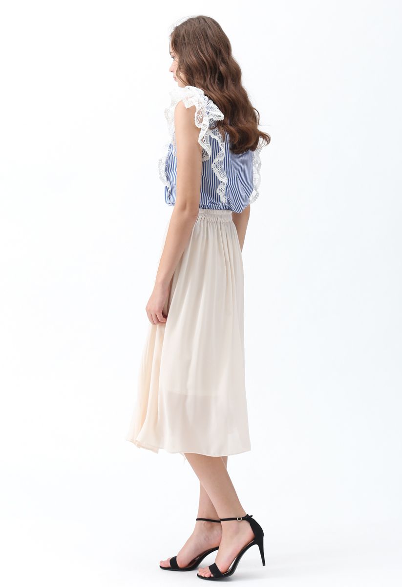 On My Mind Asymmetric Chiffon Skirt