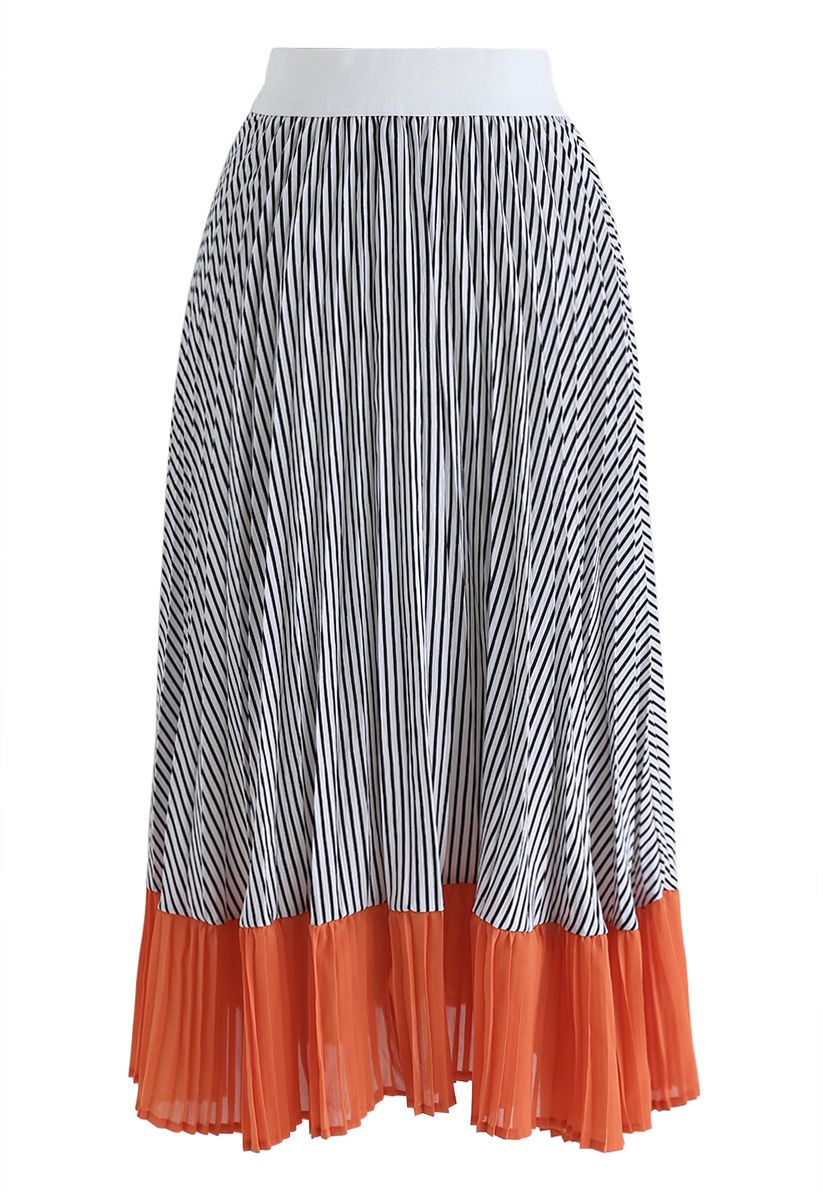 Give More Attention Stripes Pleated Skirt - Retro, Indie and Unique Fashion
