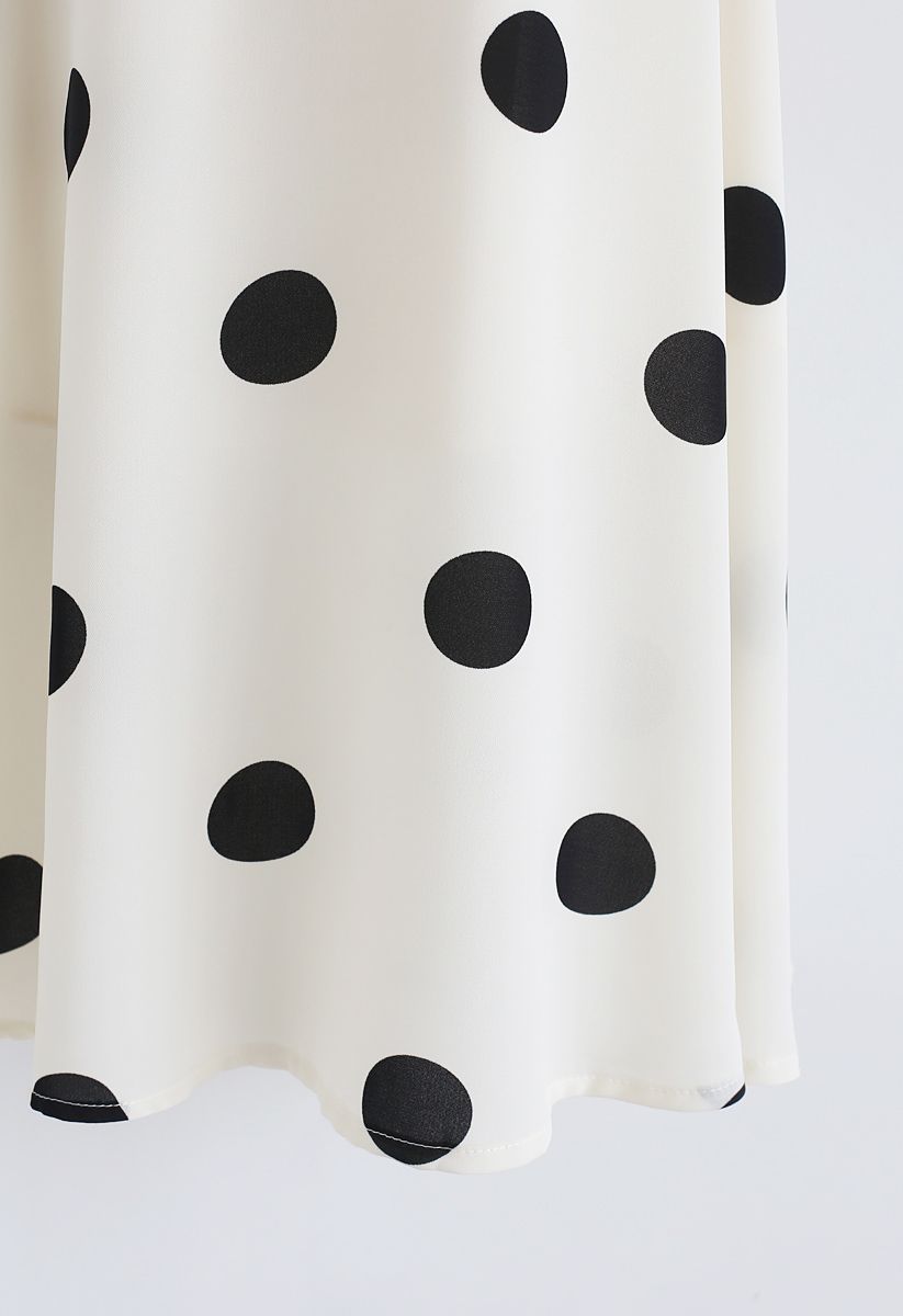 Dancing Queen Polka Dots A-Line Midi Skirt