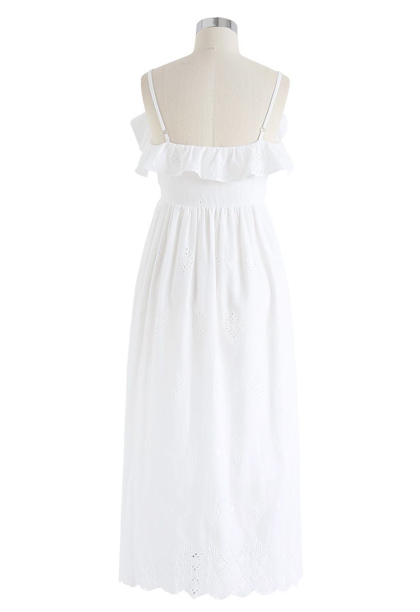 Lovely Day Embroidered Cami Dress in White - Retro, Indie and Unique ...