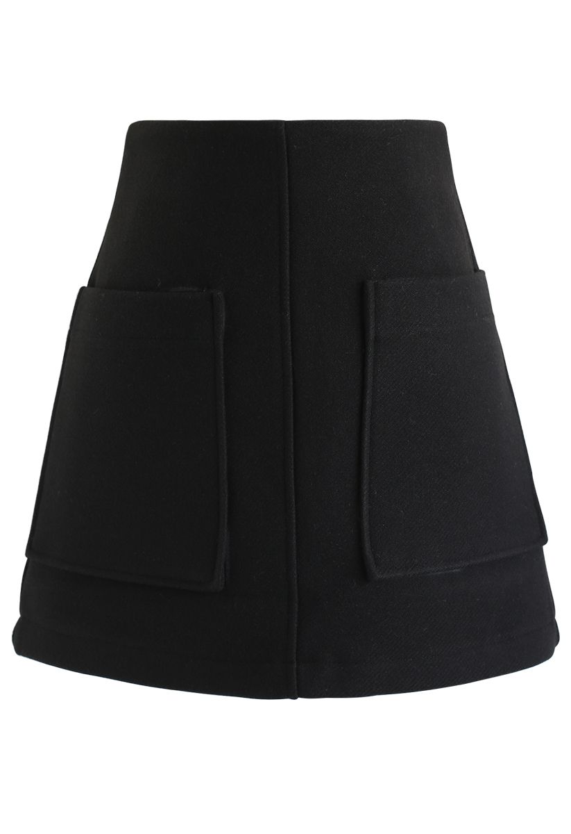 Pocket of Charm Mini Skirt in Black