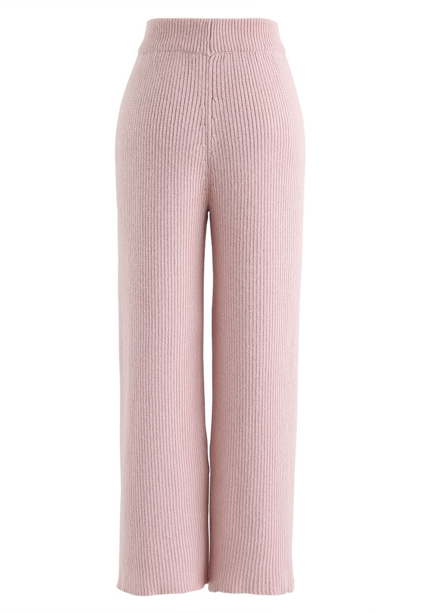 Fanciful Pleats Wide-Leg Pants in Pink - Retro, Indie and Unique Fashion