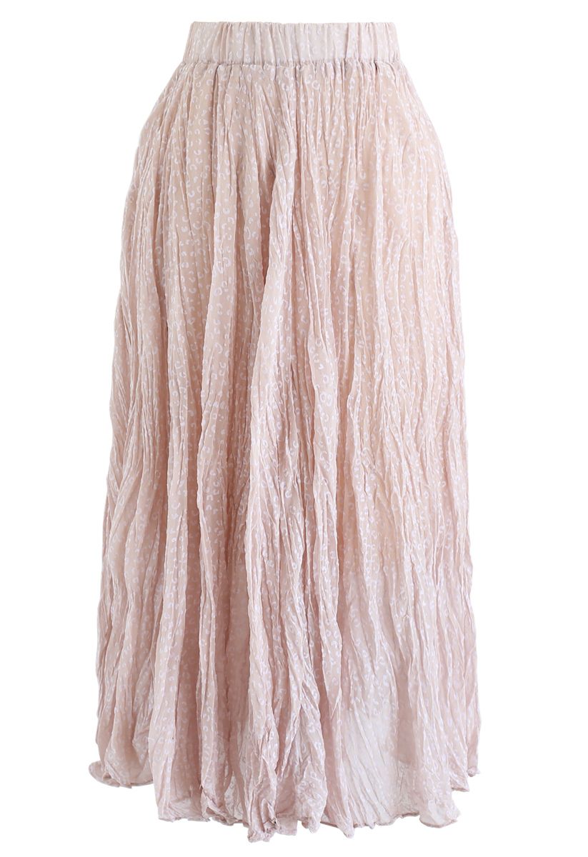 Irregular Dots Pleated Skirt in Pink - Retro, Indie and Unique Fashion