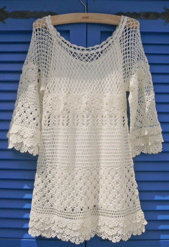Hand Knit Delicacy of Crochet Dress - Retro, Indie and Unique Fashion