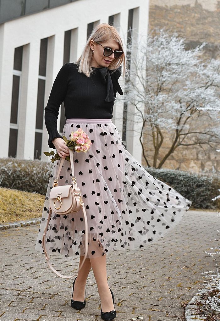 Tulle skirt; tiered skirt; chicwish; pink layered skirt - sparkleshinylove