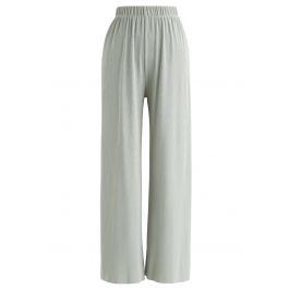 High-Waisted Ribbed Pants in Mint - Retro, Indie and Unique Fashion