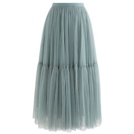 Can't Let Go Mesh Tulle Skirt in Turquoise - Retro, Indie and Unique ...