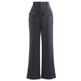 Fake Pocket Seam Detailing Pants in Smoke - Retro, Indie and Unique Fashion