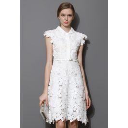 Flower cut out discount dress