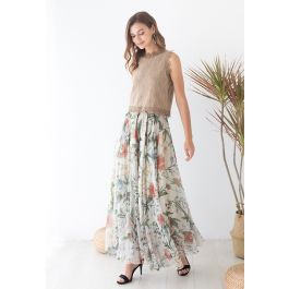 Chicwish Floral Maxi Skirt, Upbeat Soles, Florida Fashion Blog