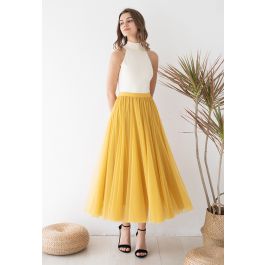 My secret weapon tulle maxi skirt in clearance cream